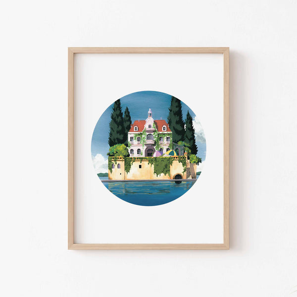 Porco Rosso Inspired Hotel Art Print