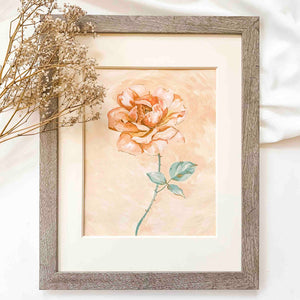 Rose Original Painting on Canvas Pad