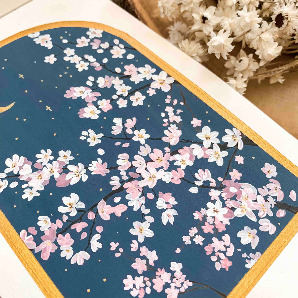 Cherry Blossoms Window Scene - Original Painting