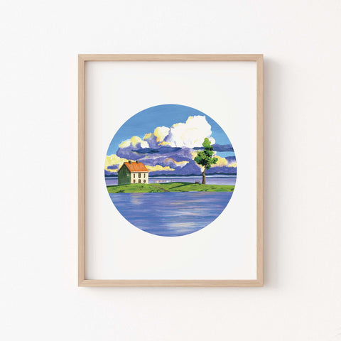 Spirited Away Inspired Tiny House Art Print