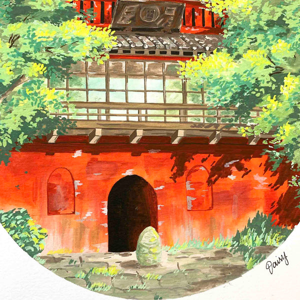 Red Palace Original Painting