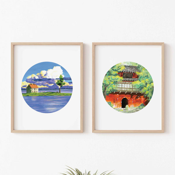 Spirited Away Inspired Tiny House Art Print