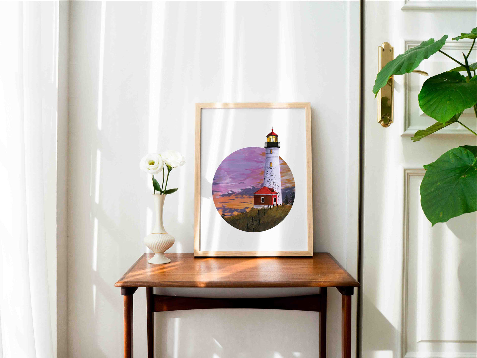 Lighthouse during Sunset Art Print