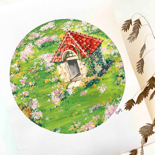 Tiny House Original Painting