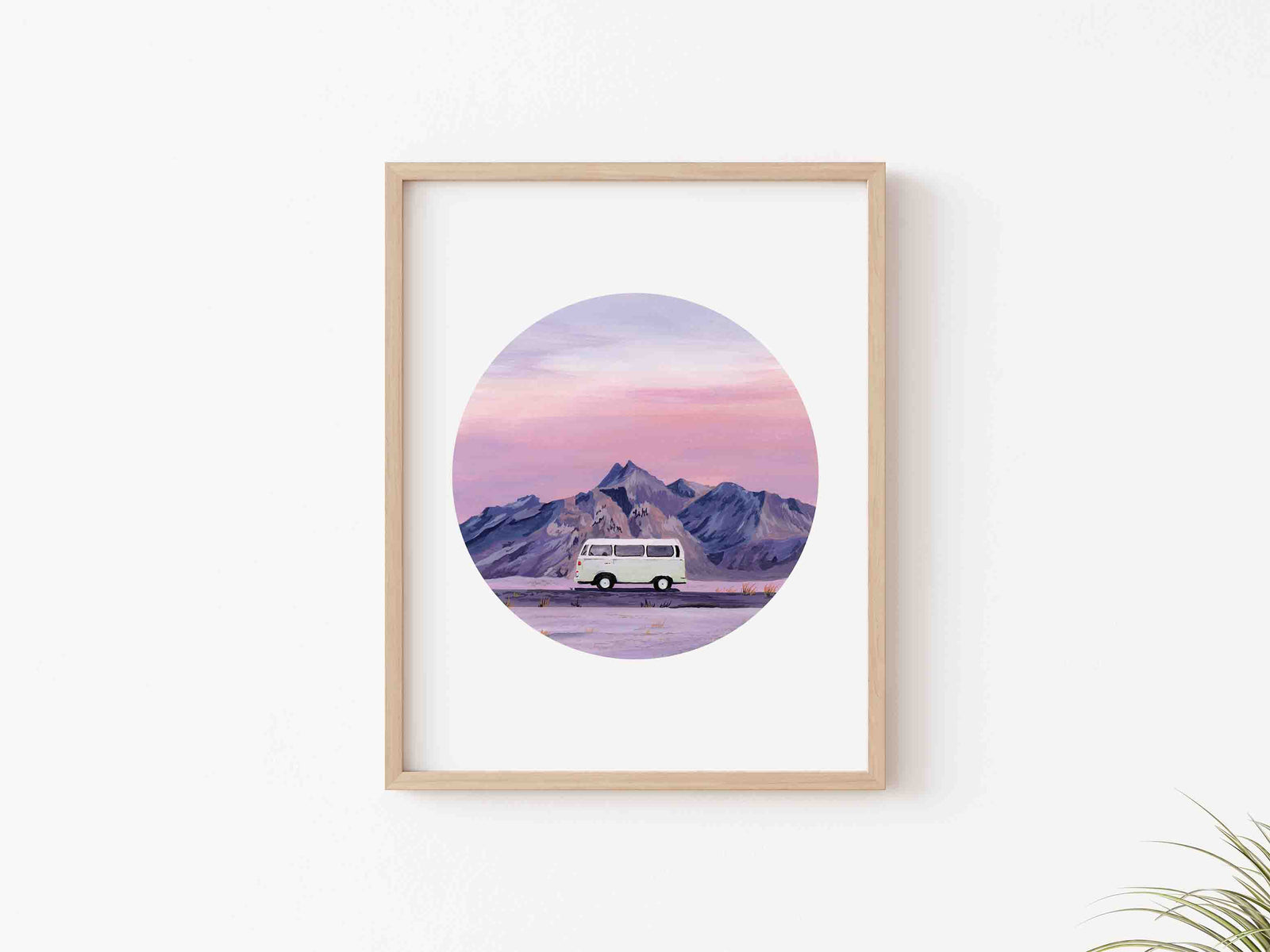 Green Volkswagen Van Art Print
