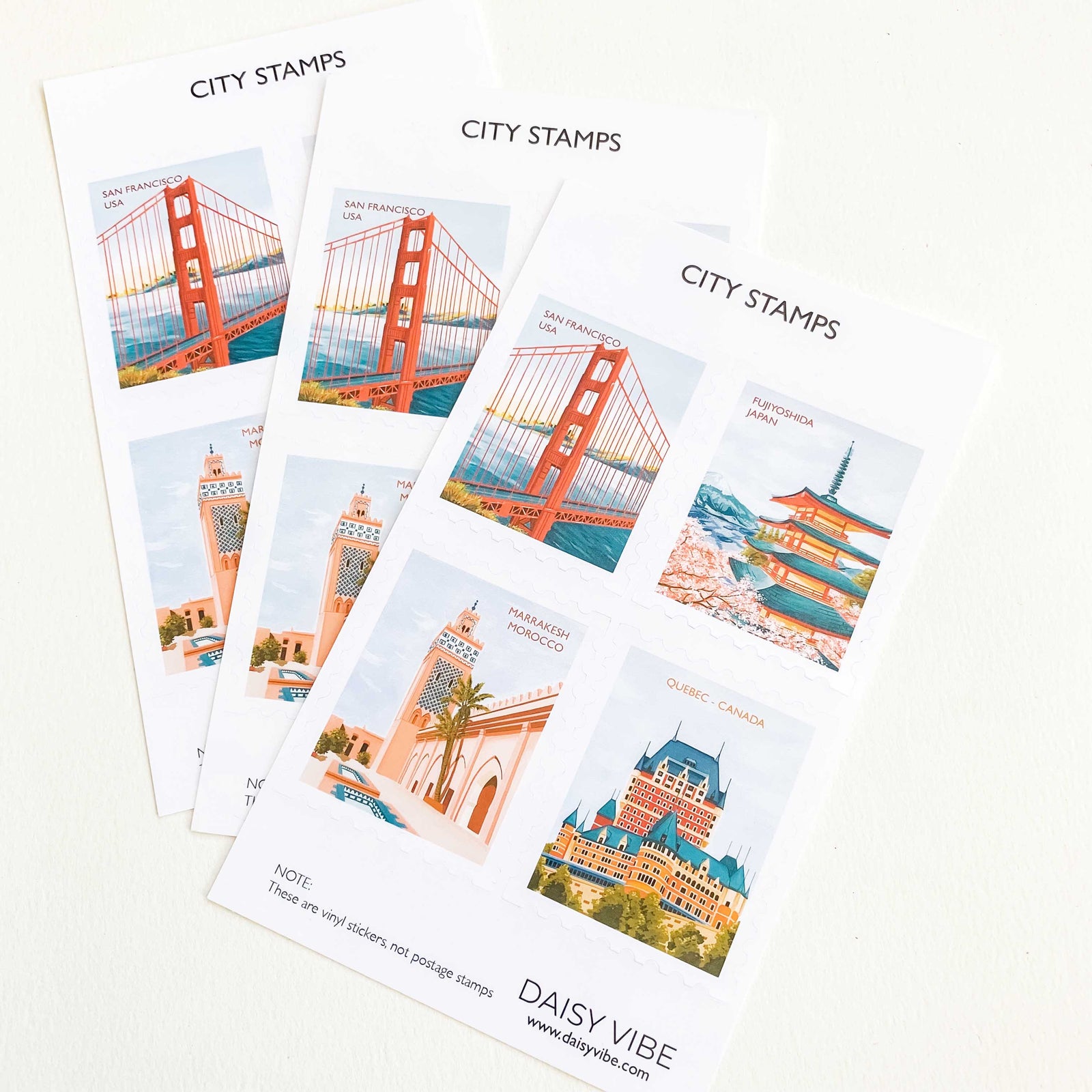 Travel-Vinyl Stamps