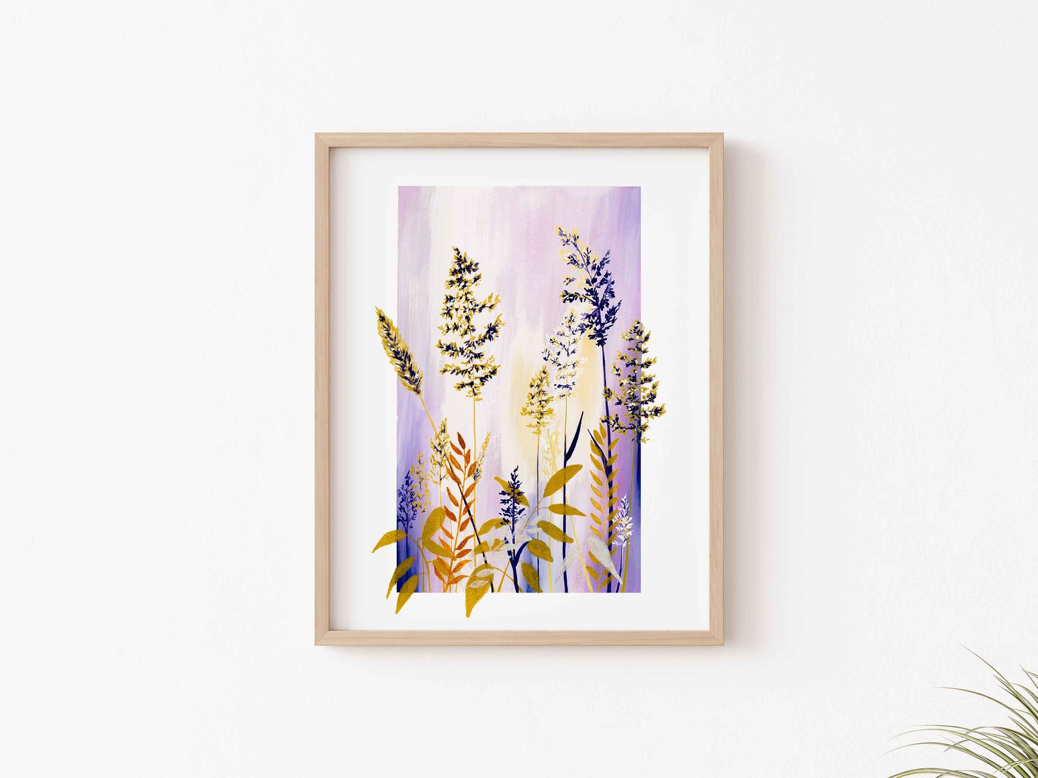 Golden Wild Flowers - Art Print