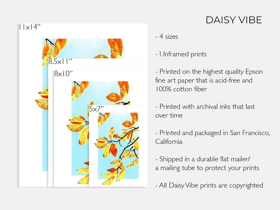 Golden Leaves - Art Print