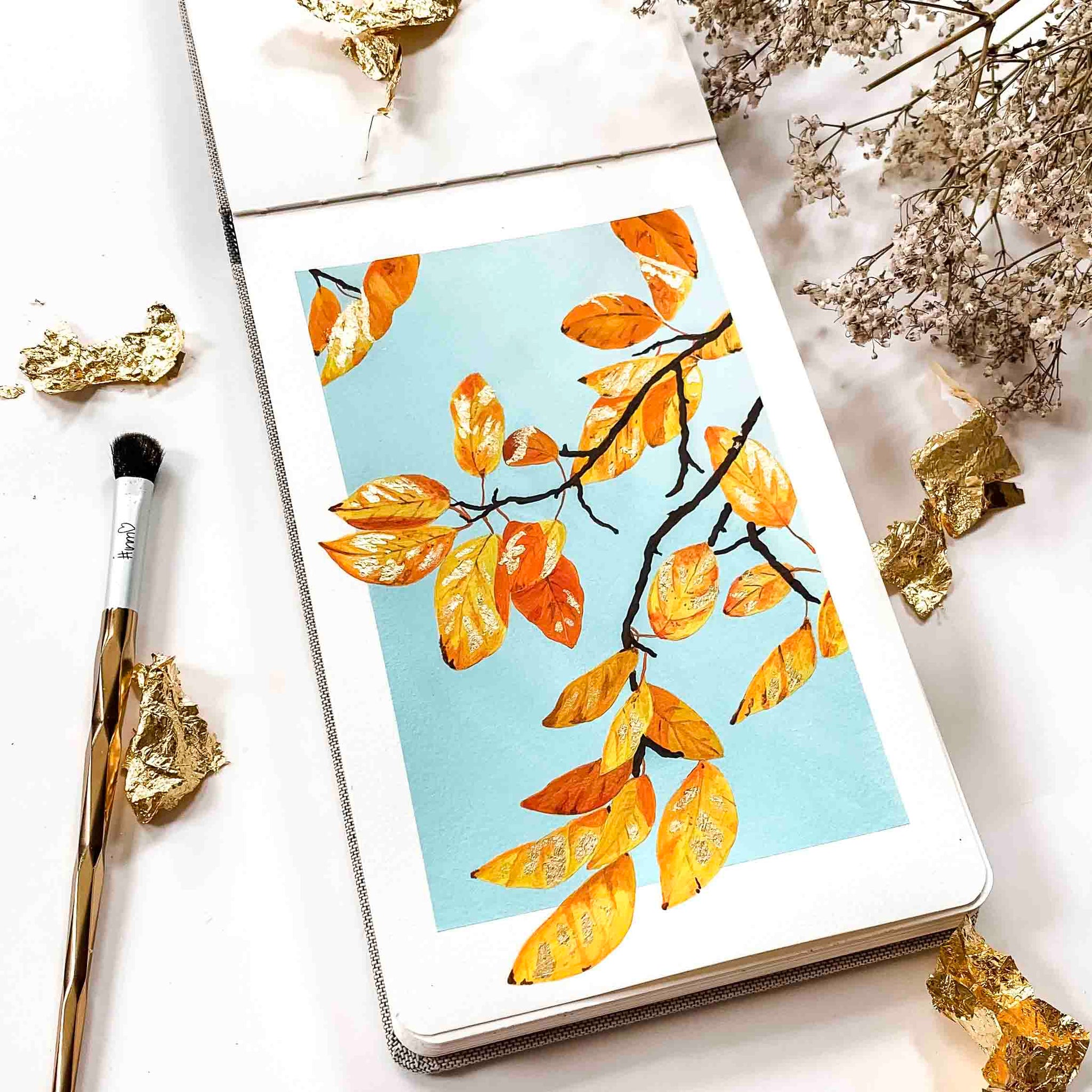 Golden Leaves - Original Painting