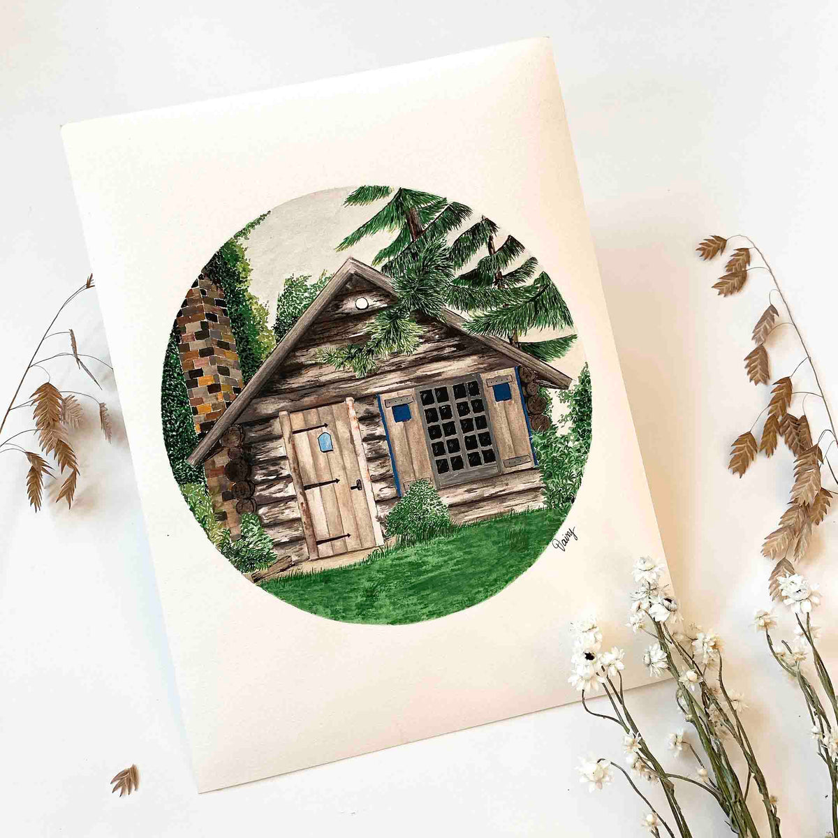 Cabin in the Woods Original Painting