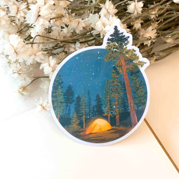 Camping in the Woods Sticker