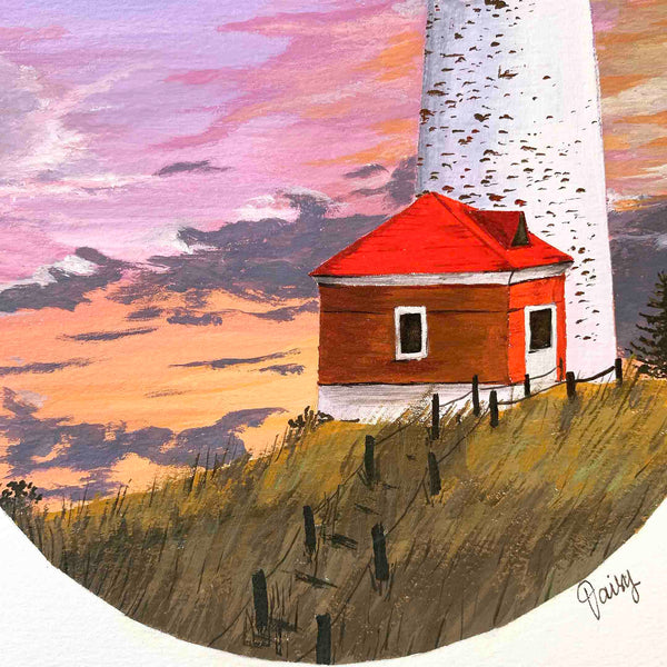 Lighthouse Sunset Original Painting