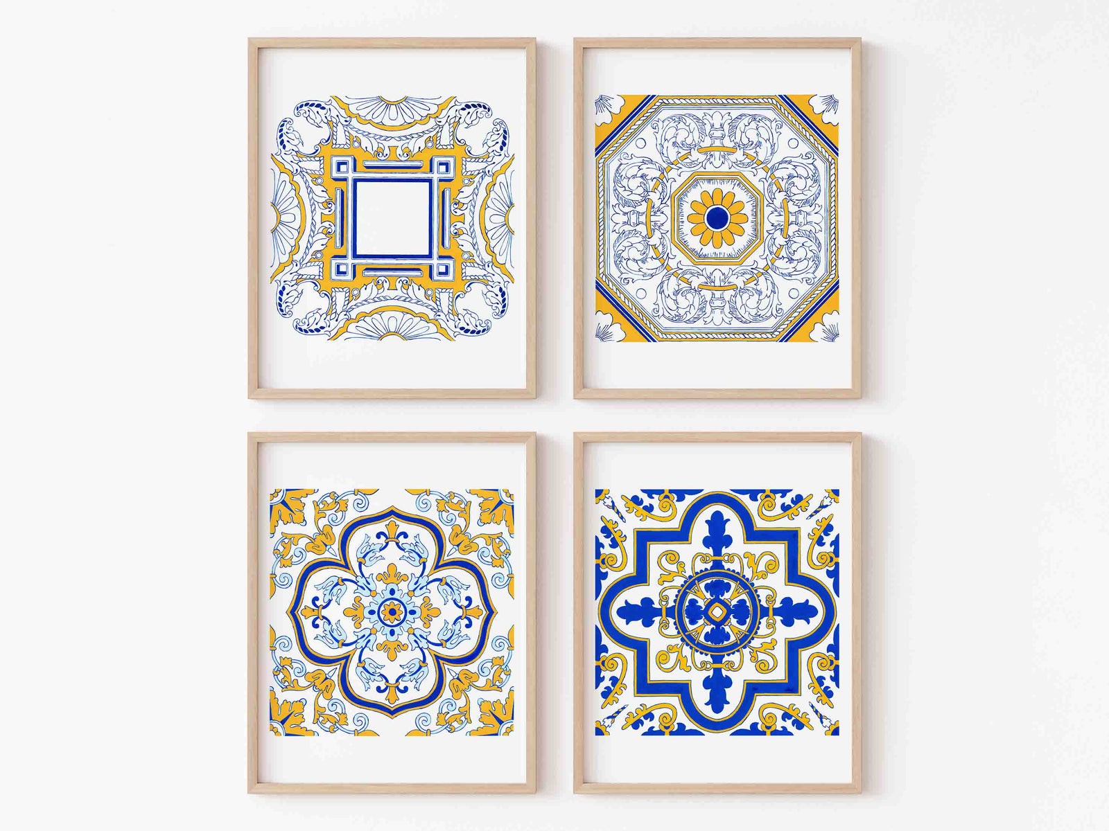 Set of 2 or 4 - Portuguese Tile Art Print