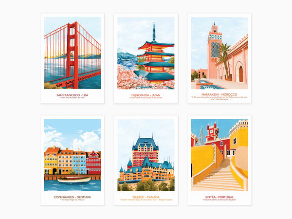 Travel Postcard Set